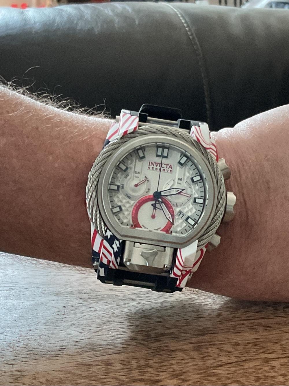 Invicta Men’s Reserve Bolt Zeus Magnum featuring American Flag